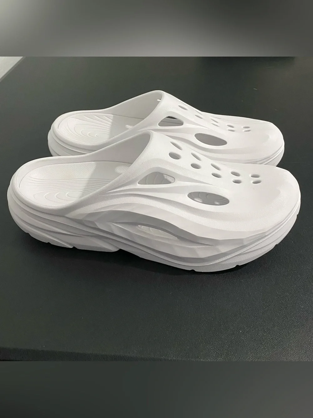 New Hoka Ora Recovery Slip On Mules Slides White Men’s 14 NWOT